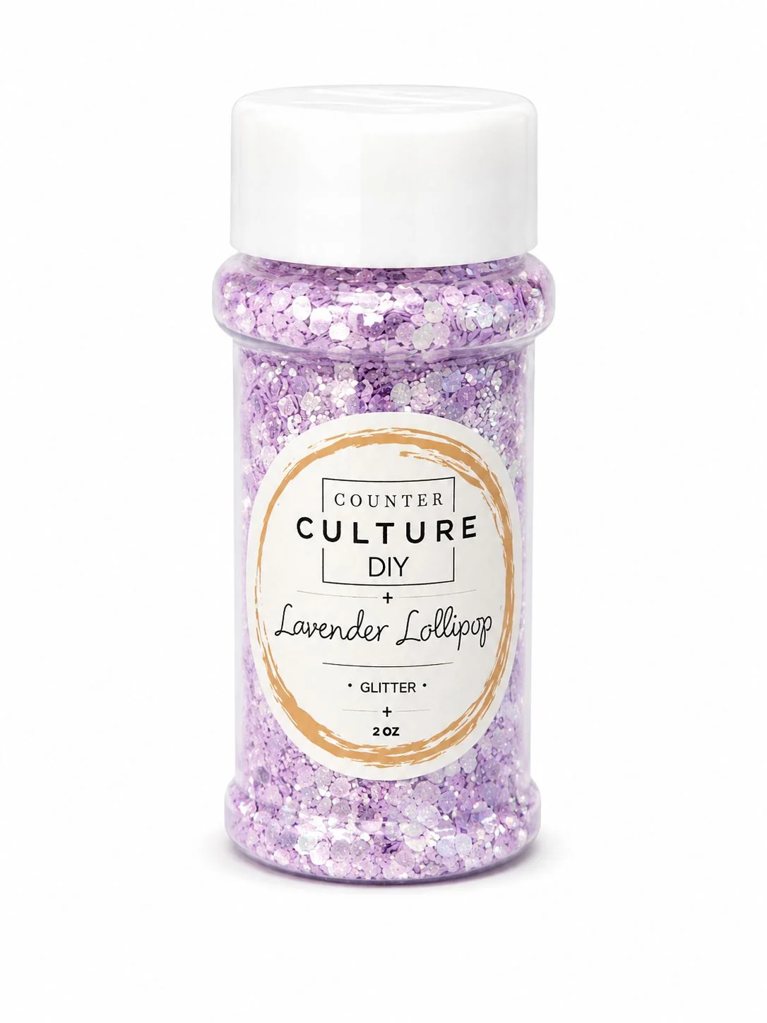 Lavender Lollipop Medium Glitter: 2 oz Jar - Image 2